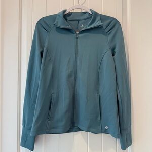 Apana Women's Teal Yoga Zip Jacket with Pockets